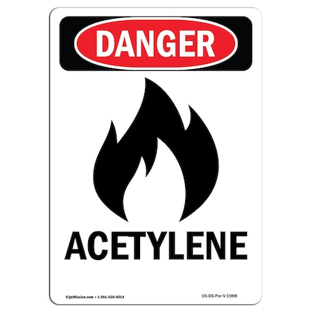 Signmission Safety Sign, OSHA Danger, 18" Height, Rigid Plastic, Portrait, P-1218-V-1988 OS-DS-P-1218-V-1988